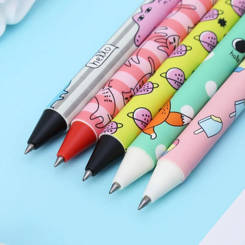 

0.5mm Cartoon Press Gel Pen Black Ink School Office Supply Student Stationery