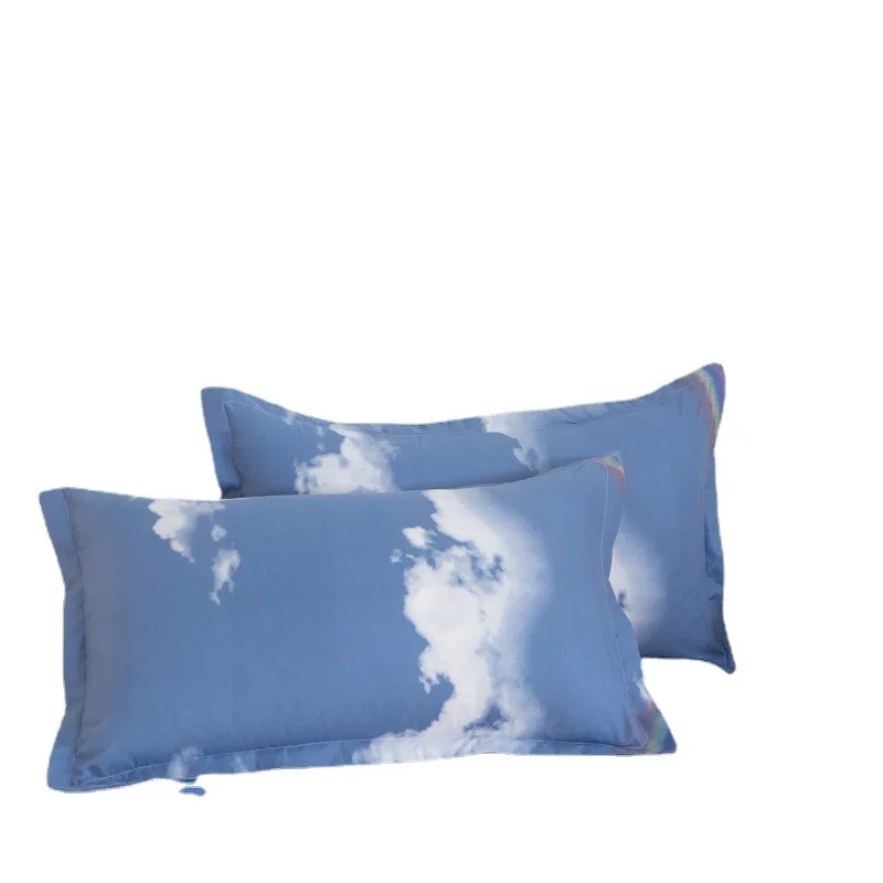 Комплект постельного белья с мультяшным принтом облаков пододеяльник для