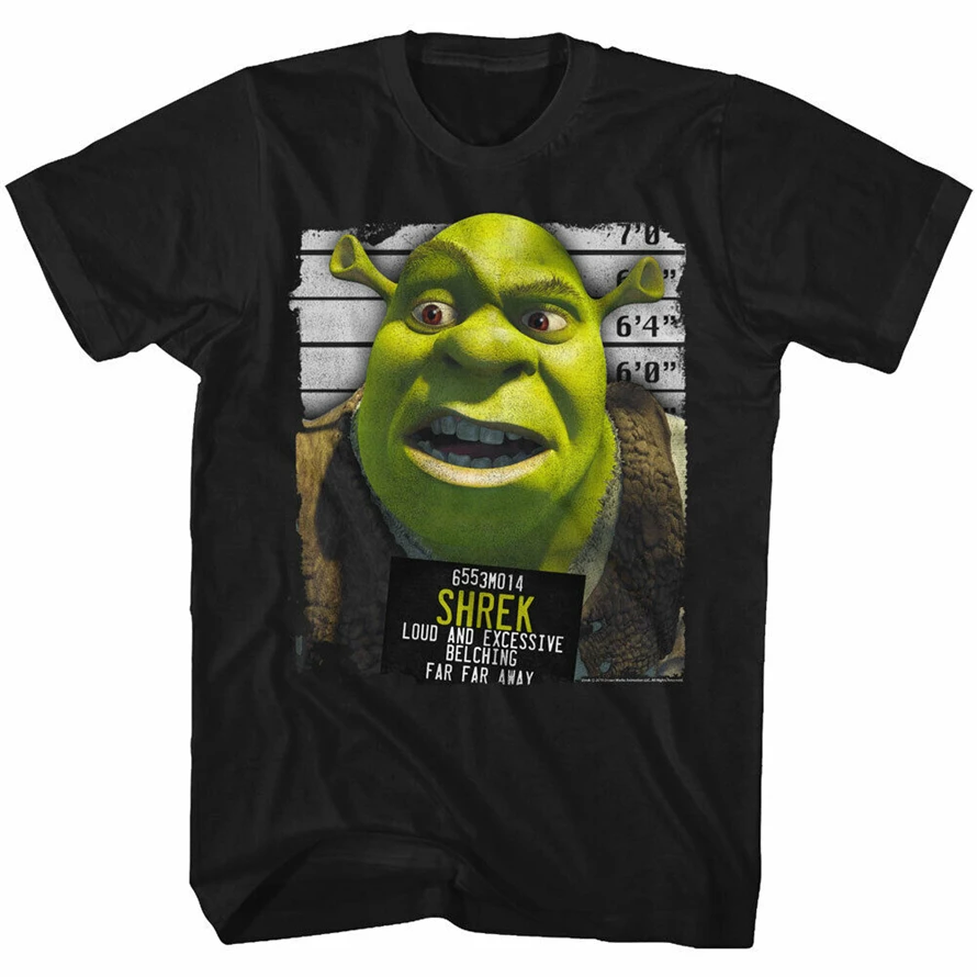 Мужская футболка с коротким рукавом Shrek черная Винтажная Футболка Mug2 | одежда