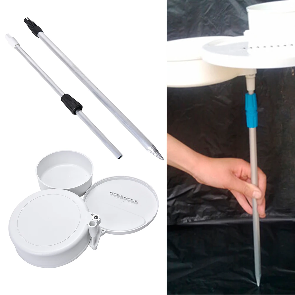 

Новинка, 1 шт., белый круглый двойной пластиковый ящик для рыболовной приманки, чехол, двойной пластиковый контейнер для приманки с опорной с...