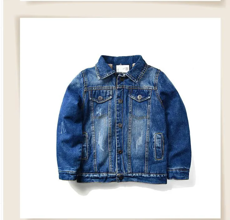 Boy's denim jacket with velvet 1