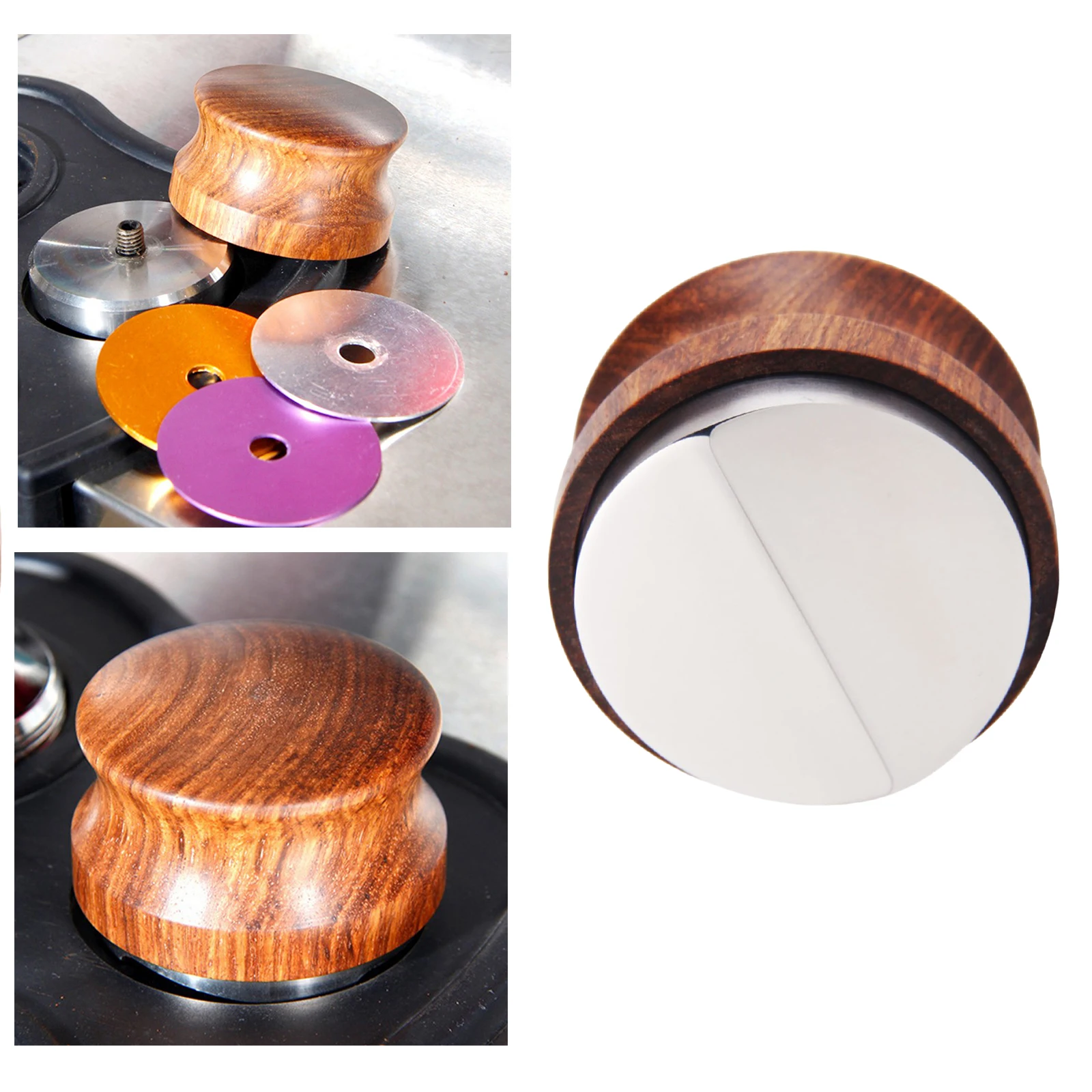 

Coffee Distributor/leveler/Tamper Espresso Distribution Tool with Wood Handle