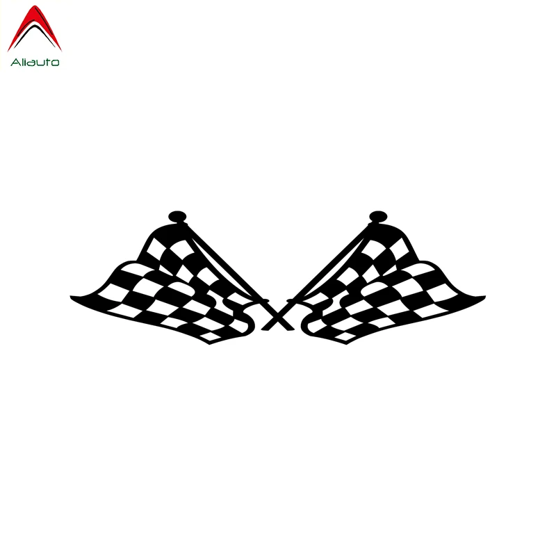 Модная Автомобильная наклейка Aliauto флаг в клетку гоночная линия автомобильные
