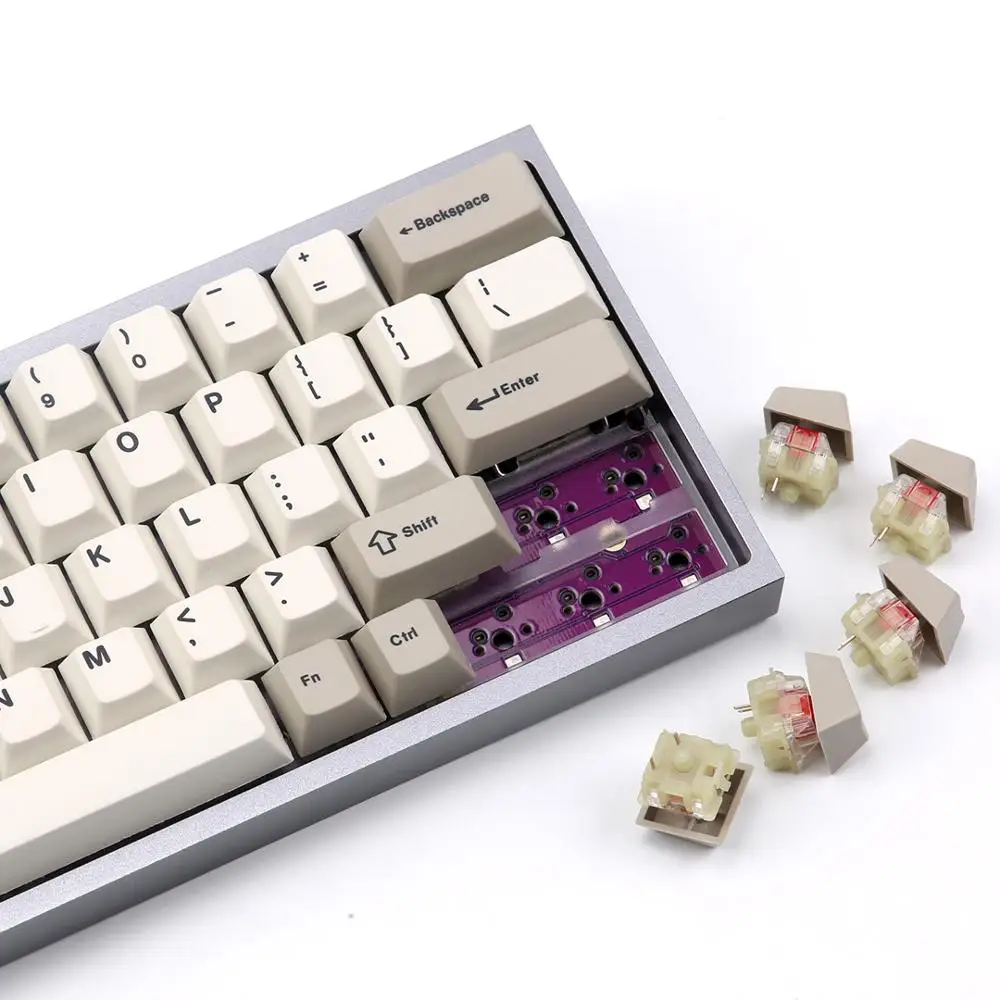 TOFU RGB 60% Горячая замена пользовательский механический набор клавиатуры без