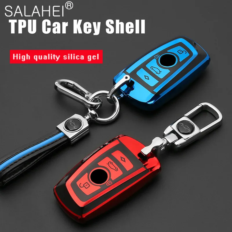 

Soft TPU Auto Key Cover Case Protect For BMW 520 525 f30 f10 F18 118i 320i 1 3 5 7 Series X3 X4 M3 M4 M5 Car Key Shell Keychain