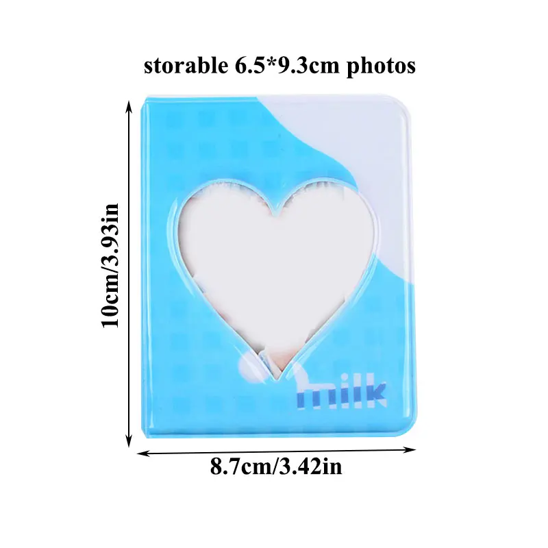 

New Cartoon Album Holds Mini Photos 36 Pocket Hollow Love Heart Clear Plug-in Instax Album Photo Album Business Card Bag Holder