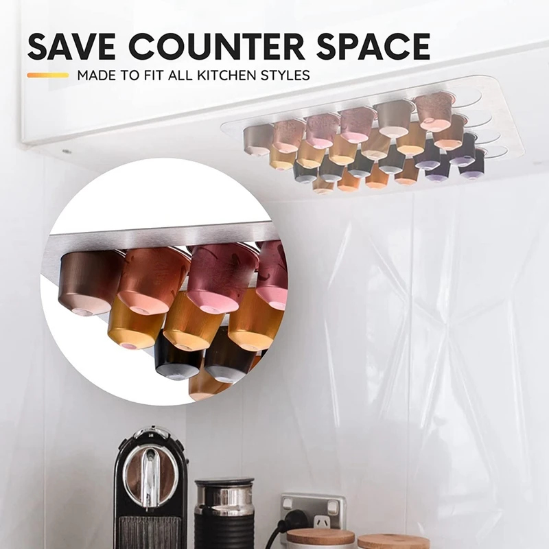 Stainless Steel Coffee Capsule Holder and Storage Rack Compatible for Nespresso Beans Pod | Дом и сад