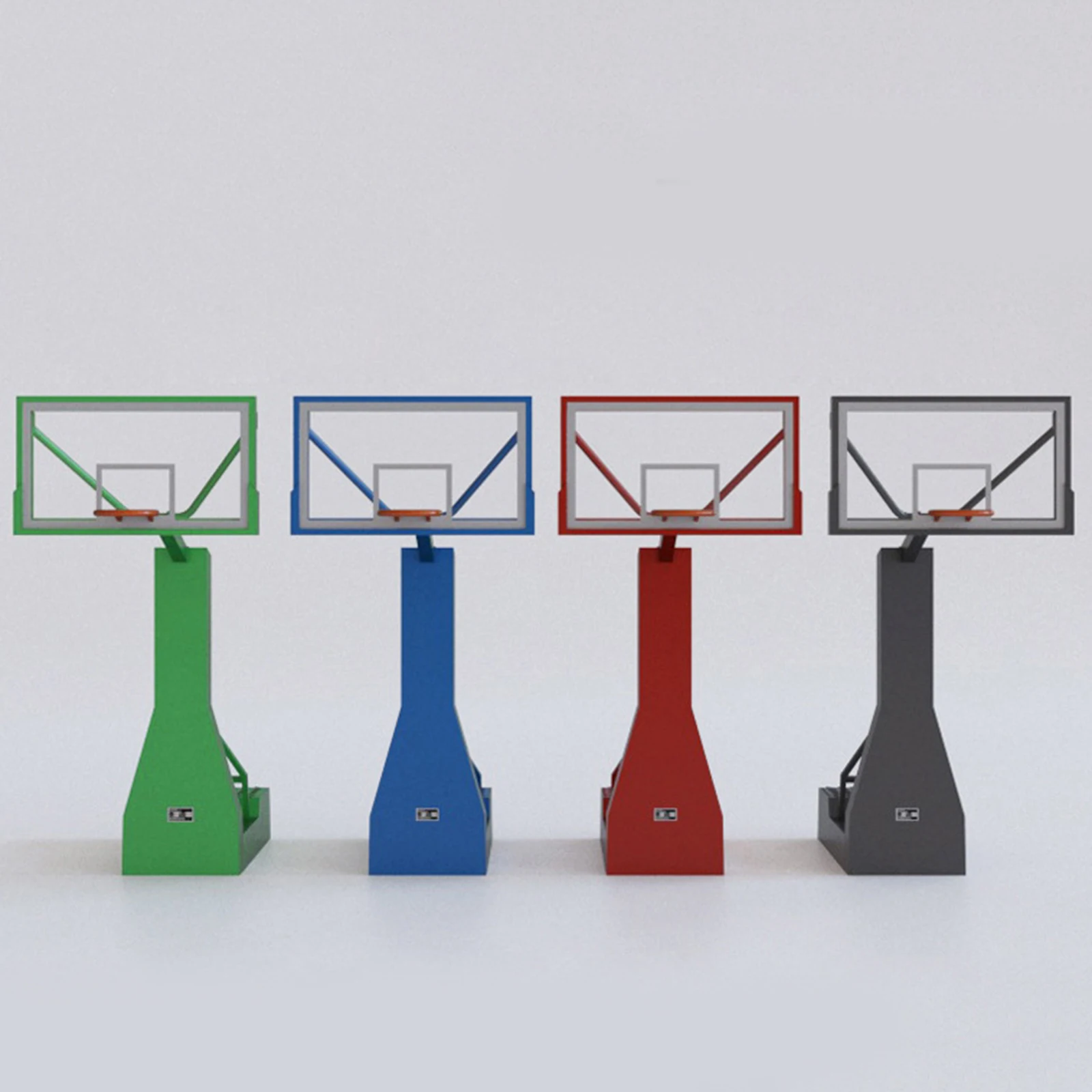 

1/32 Plastic Basketball Hoop Model for Action Figures Scene Props Decor Toys