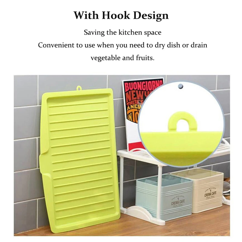 Стеллаж для слива кухонной пластиковой посуды лоток сушилка большая раковины