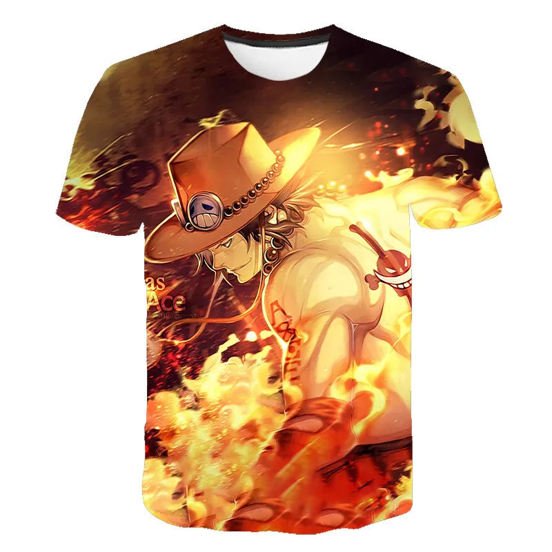 

3D T-Shirt Luffy Straw Hat Japanese Anime funny T Shirts MEN WOMEN O-neck Black SHORT SLEEVE T-shirt