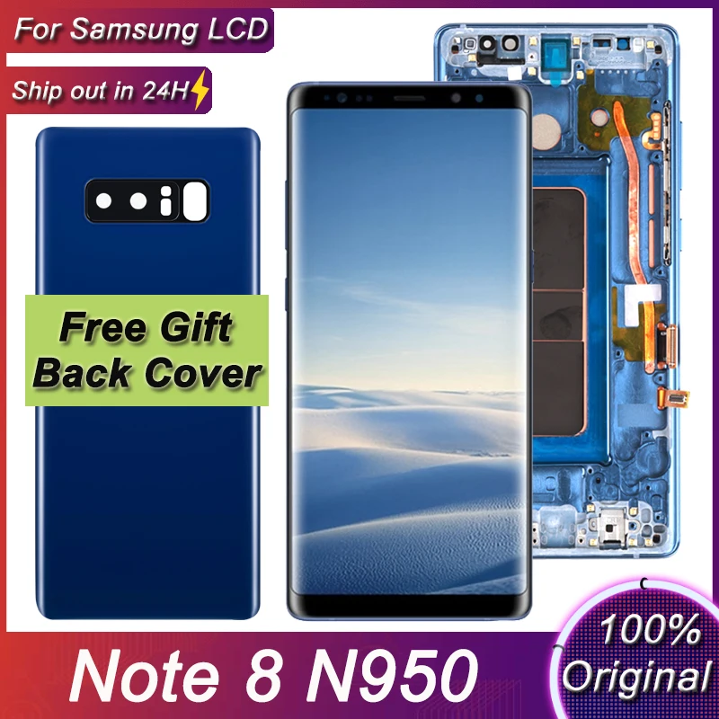 Оригинальный SUPER AMOLED 6 3 &quotдисплей для SAMSUNG Galaxy NOTE 8 ЖК N950 N950F N950FD Note8 сенсорный экран