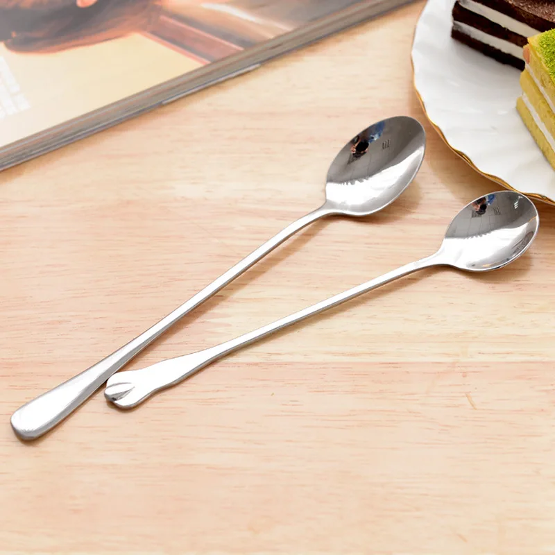 

1pc Thickened stainless steel long handle spoon student spoon stirring spoon coffee spoon Kitchen Tablewar Specialty Spoons
