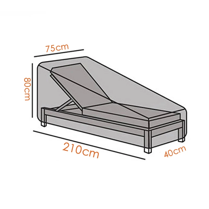 210D Oxford Fabric Waterproof Patio Lounge Chair Cover Outdoor Chaise Protector | Дом и сад