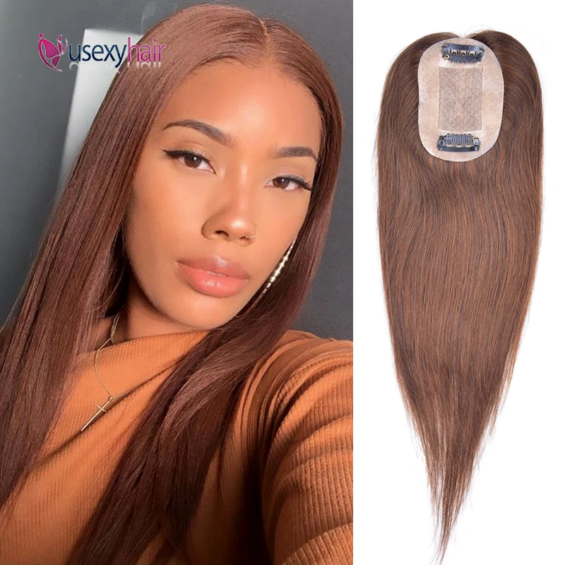 Парик из человеческих волос сменная система париков Топпер прямые волосы Remy