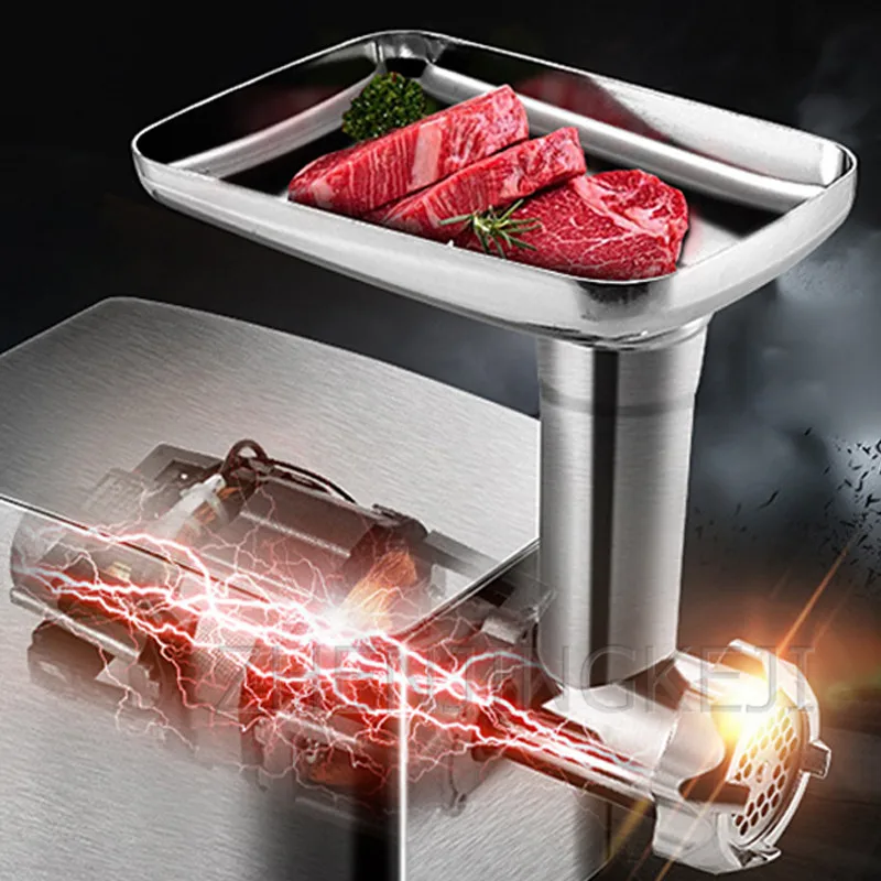 

Electric Meat Grinder Fully Automatic Stainless Steel Multifunction Chopper Meat Mincer Food Processing Slicer Enema Machine