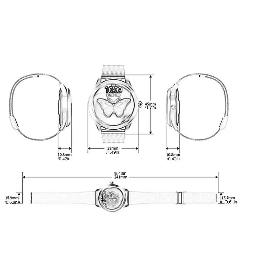 OLOEY 2019 Модные Смарт-часы для женщин KW10 IP68 Водонепроницаемые мульти-спортивные
