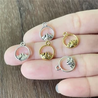 1114mm alloy tibetan silver gold hollow mini pendant diy earrings bracelets necklaces jewelry crafts amulet accessories
