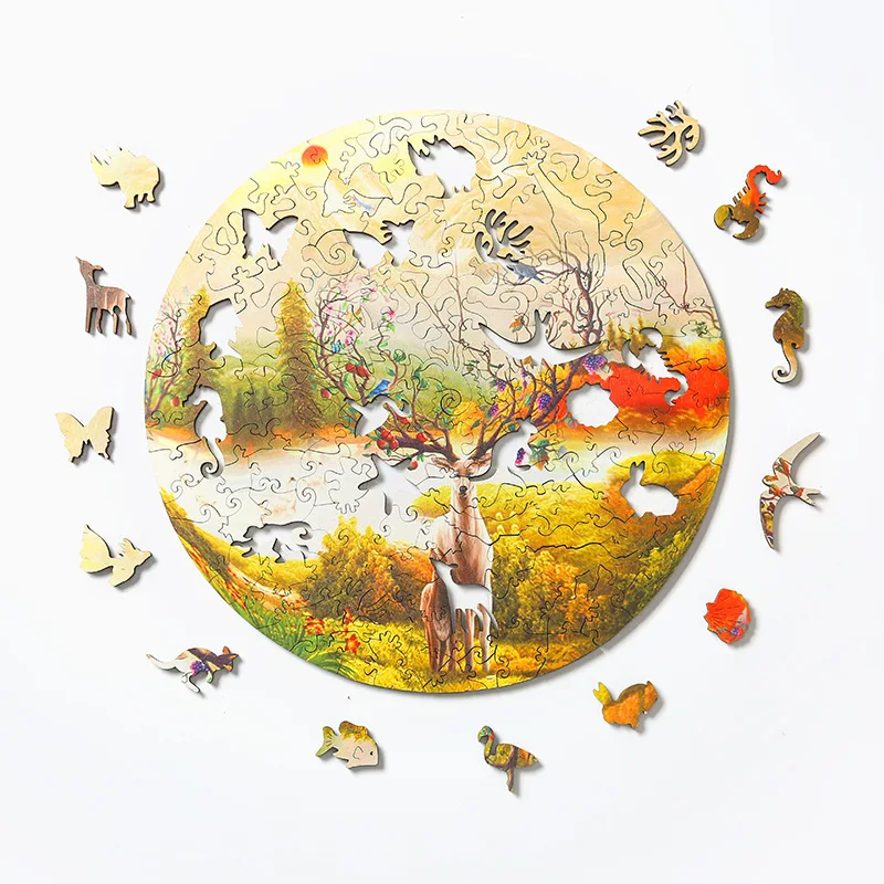 Деревянная головоломка красочные созвездия животные пазлы доска набор