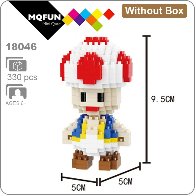 18046 Without Box Balody Magic Blocks аниме мультфильм игры Йоши Супер Марио Wario мини блоки микро DIY строительные игрушки Фигурки подарки для детей - Цвет: 18046 Without Box
