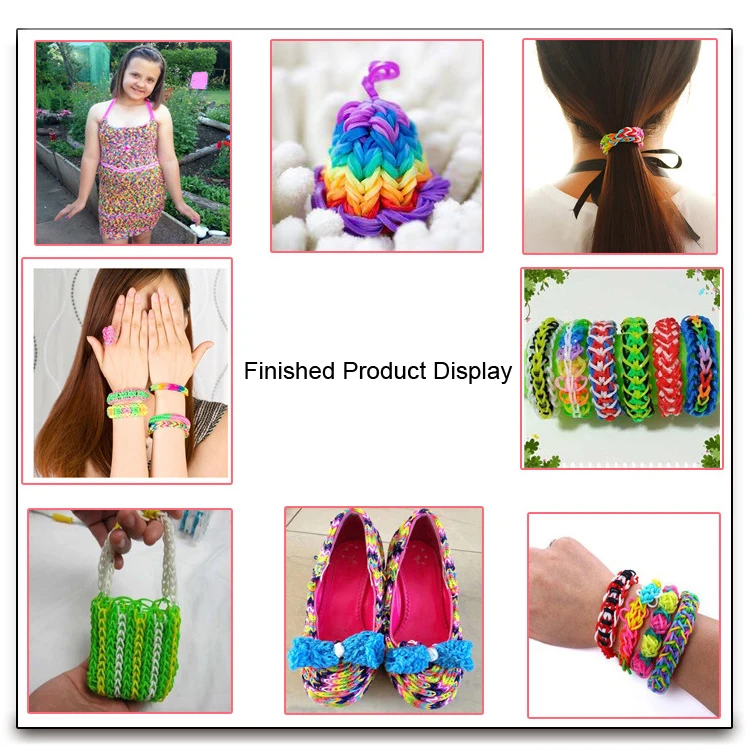 

DIY Toy Rubber Loom Bands Set Kid Bracelet Silicone Rubber Bands Elastic Weave Loom Bands Children Arts Crafts Toys