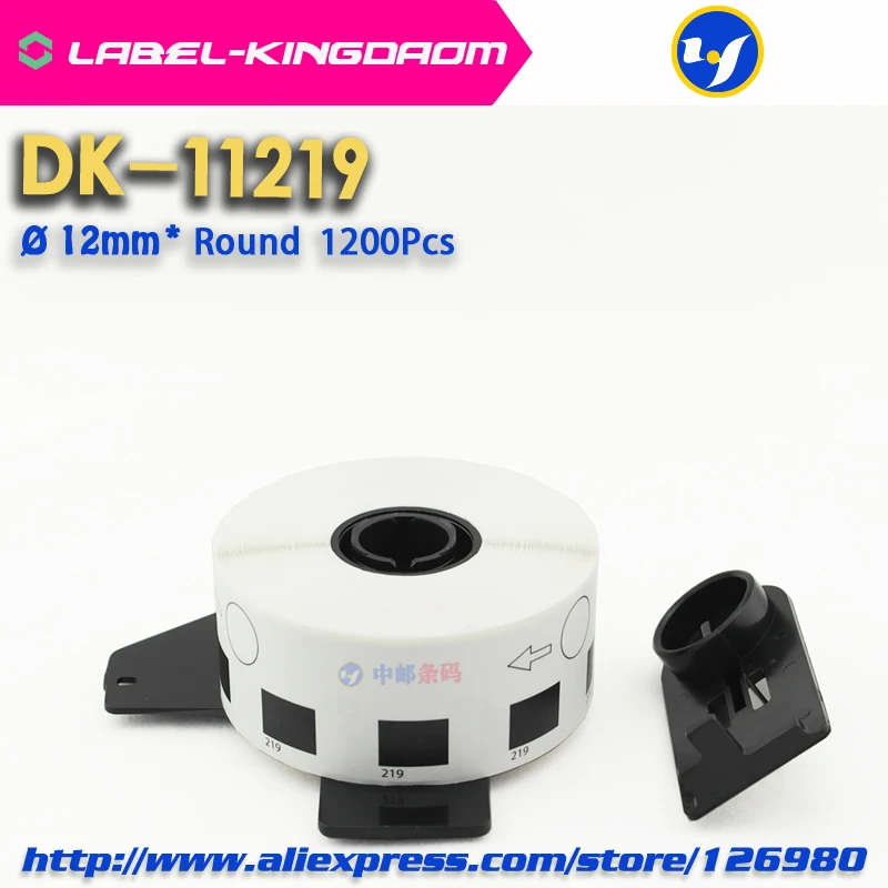 10 Refill Rolls Compatible DK-11219 Label Diameter 12mm Round 1000Pcs for Brother Printer QL-570/700/710/720 DK-1219 | Компьютеры и