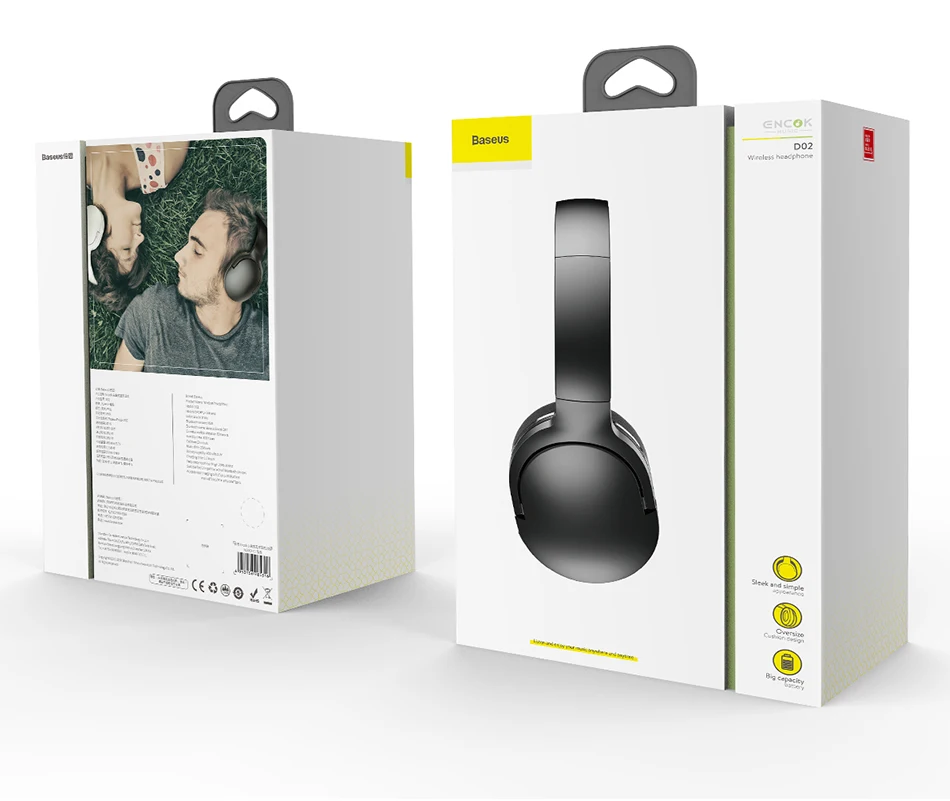 Baseus D02 Bluetooth наушники Складные bluetooth гарнитура беспроводные наушники портативные Bluetooth наушники с микрофоном для телефона