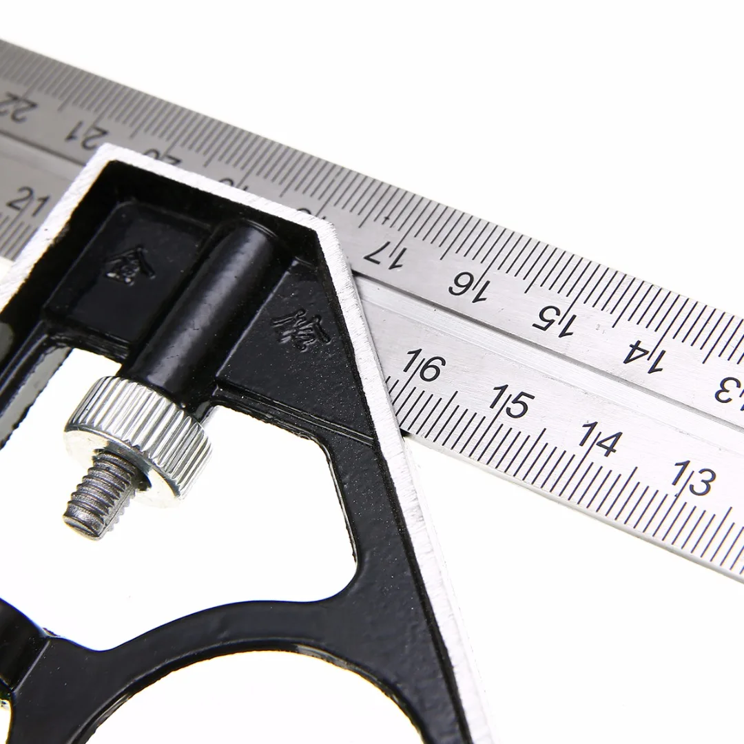 

Adjustable Combination Square Angle Ruler Stainless Steel Level Square Protractor 300mm For Woodworking Measuring Tools