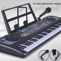 doki toy 2021 new childrens piano keyboard with a microphone multi function 61 key electric toy piano instrument