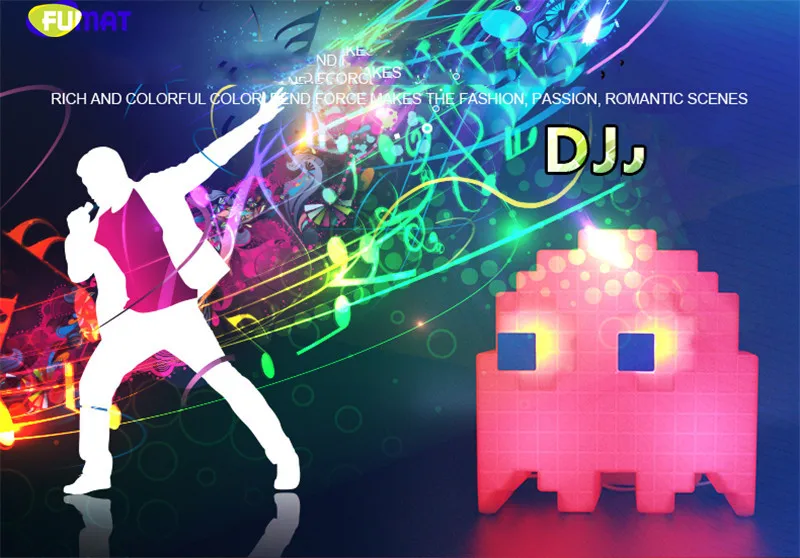 FUMAT мультфильм USB Pac-man игровой тематический цветной ночной Светильник СВЕТОДИОДНЫЙ призрак светильник s спальня детская комната праздник украшение дома ночной Светильник s