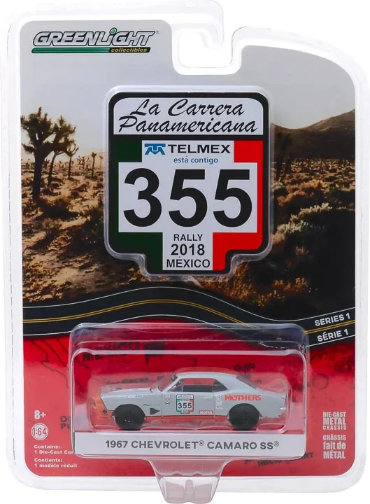 Модель автомобиля GreenLight 1:64 1968 Chevy Camaro из сплава металлические игрушки для детей