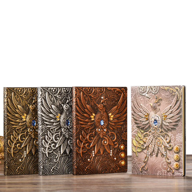 

Yisuremia 100 Sheets A5 Vintage Retro The Phenix Bird Notebook Journals Diary Note Book Planner Notepad School Office Stationery