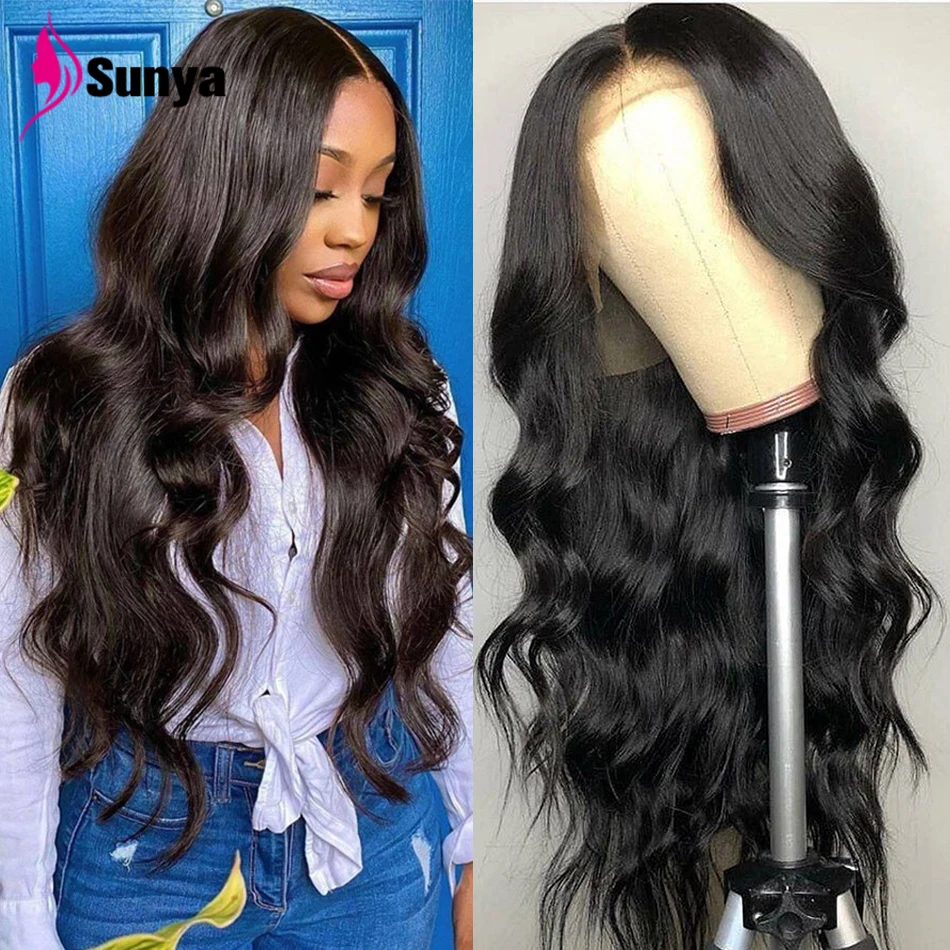 

Peruvian Human Hair Body Wave wig 13x4 Frontal Lace Wig Transparent HD Swiss Lace Natural Color Remy Hair 150% Density