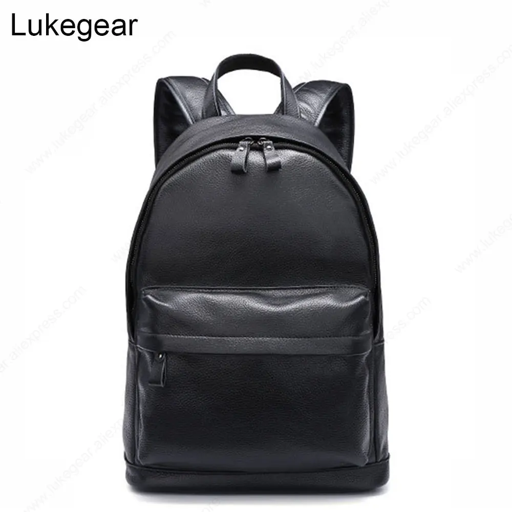 Рюкзак черного цвета женская сумка из натуральной кожи школьные сумки для