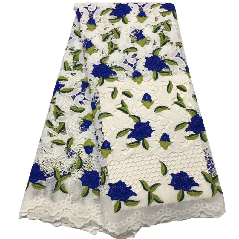 Кружевная ткань в африканском стиле кружевная белого и желтого цвета последние