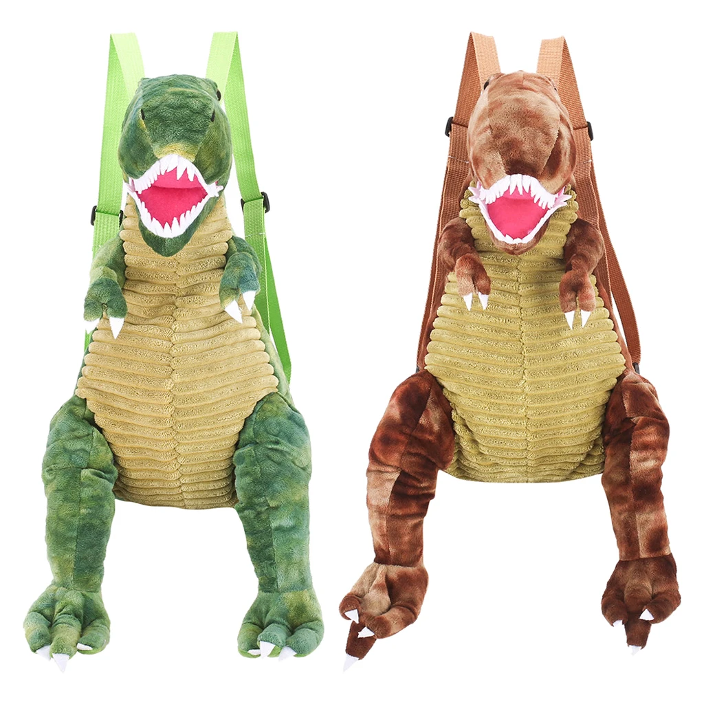 

Симпатичный рюкзак для ребенка, плюшевый динозавр, Подарочная сумка, коричневый