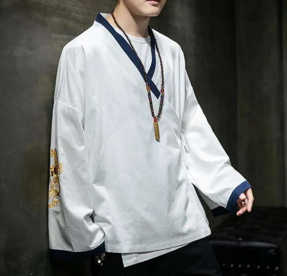 

Sinicism Mens Embroidery Jackets Men Chinese Style Casual Jacket Male Traditional Coat Oversize Mens Shirts