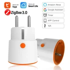 Смарт-розетка Tuya ZigBee 3,0, 16 А, с голосовым управлением
