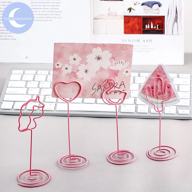 YUEGUANGXIA Ins стиль кактус Лебедь Сердце Звезда розовый Фламинго Единорог Памятка