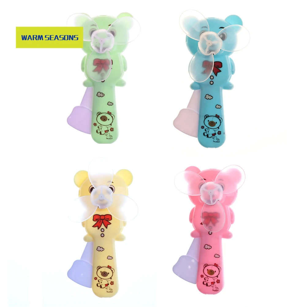 

Fan Mini Portable Cartoon Cubs Hand Pressure Fan Page Manual Kids Handheld Summer Wholesale Mini Air Conditioner Portable