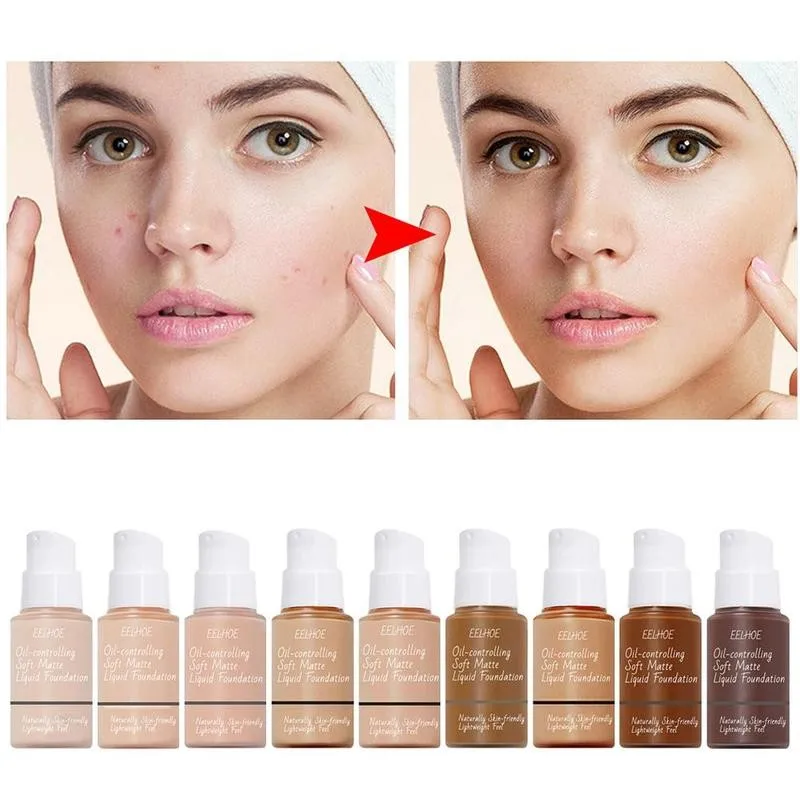 

9 Colors Matte Concealer Cream Moisturizing Brightening Whitening Cosmetics Foundation Waterproof Liquid Firming J4C7