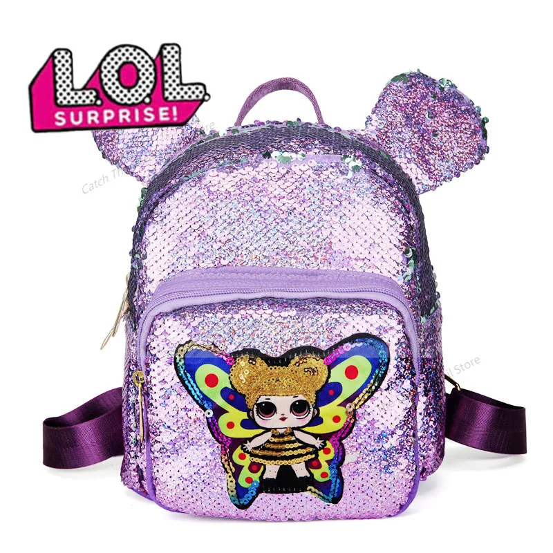 Рюкзак LOL Surprise с блестками милый мультяшный рюкзак Doll для девочек детская сумка