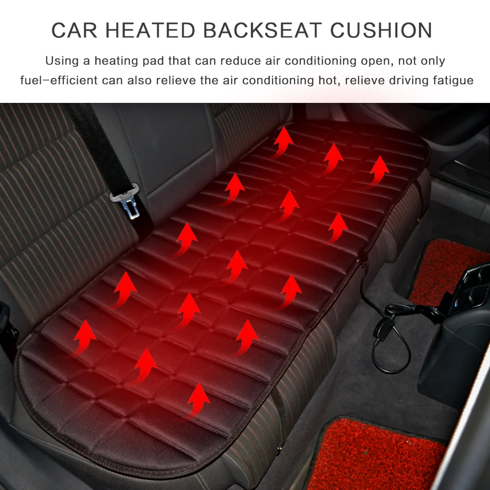 

Adjustable Winter Rear Back Heated Heating Seat Cushion Cover Pad 12v 42W Foldable Car Auto Warmer Heater Automotive Accessories