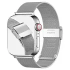 Ремешок Миланская петля для Apple Watch, браслет из нержавеющей стали для iWatch 7 5 4 3 6 SE 41, 38 мм 42 мм 44 мм 40 мм