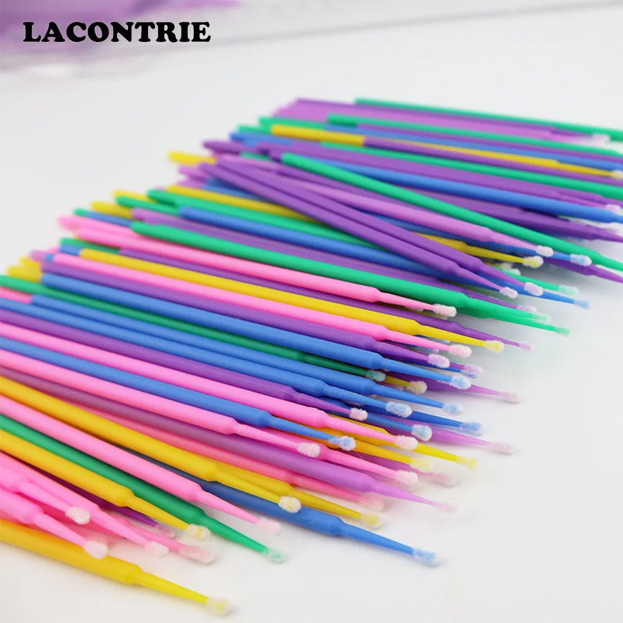 100 шт. кисть для очистки макияжа прививания ресниц микро щеточки одноразовые без