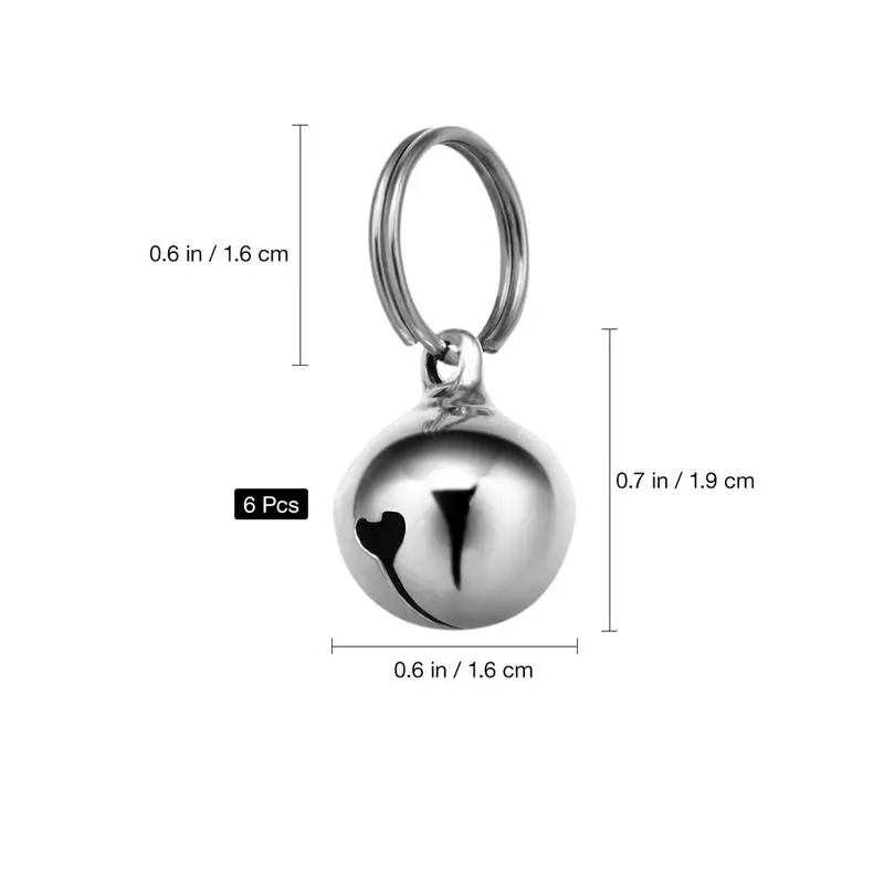 6 шт. колокольчики для домашних животных металлические маленькие декоративные