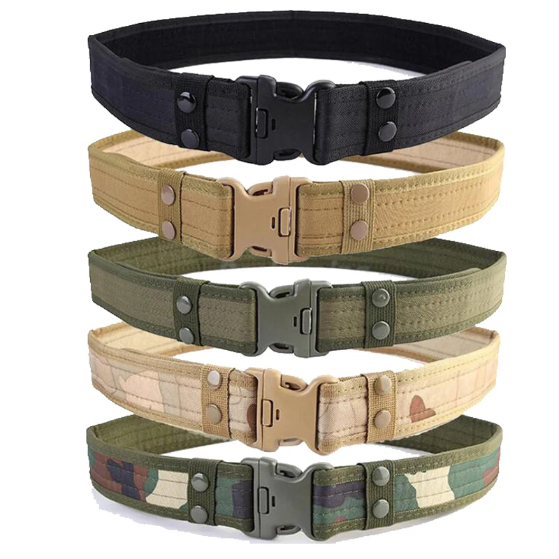 

Tactical Military Airsoft Belt Unisex Durable Canvas Material Hunting Training Outdoor Utility Adjustable Waistband 100cm-130cm