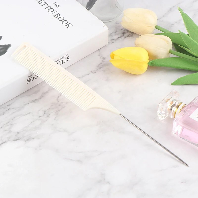 

Highlighting Hair Comb ABS Weaving Highlighting Foiling Hair Comb for Salon Dyeing Tail Combs Brush Separate Parting