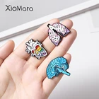 Значок Love для мозга и сердца, медицинская анатомия, брошь для мозга, неврология сердца, булавка для врачей и медсестер, значок для сумки, подарок