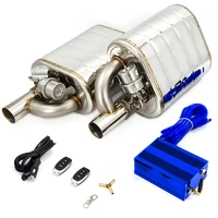 universal 2 2 5 3 inch stainless steel exhaust muffler with dump vacuum valve electric exhaust control set car accessories