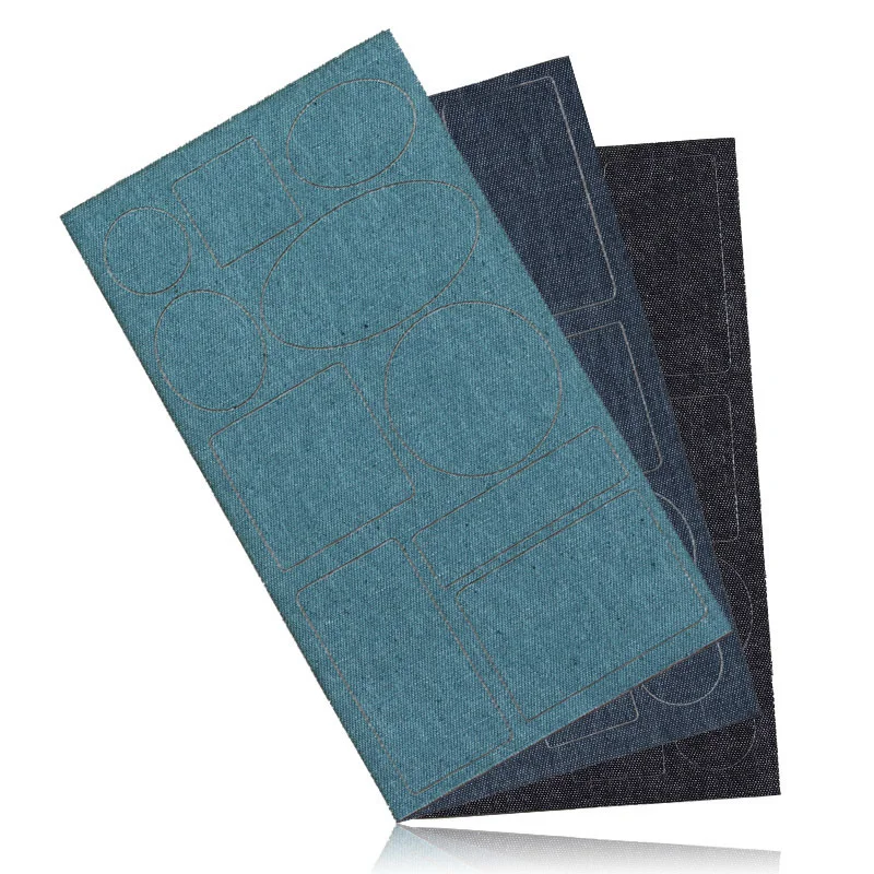 

Fashion Multi-square Stick-On Patch DIY Jeans Iron On Denim fabric Patches Repair Pants Knee Applique Fabric Sewing Accessory
